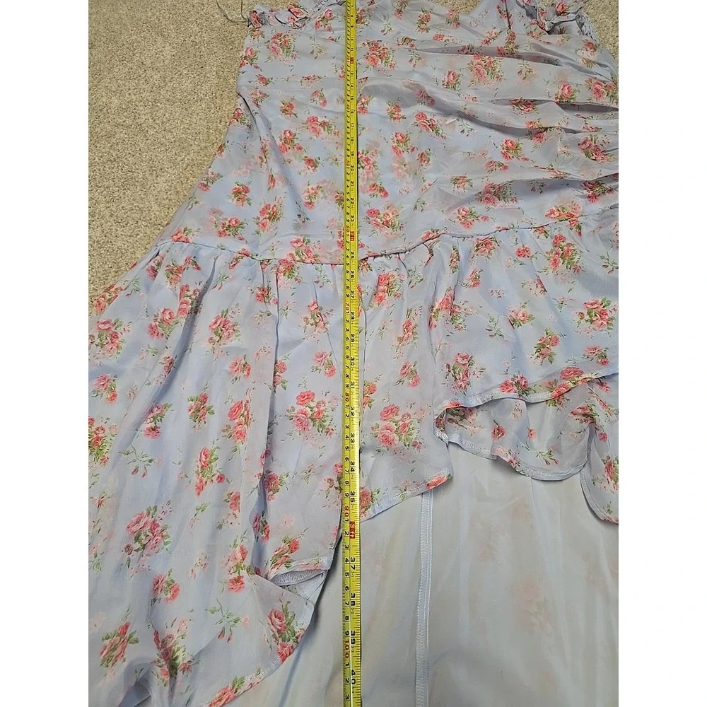 Abercrombie & Fitch Floral Maxi Dress‎ Ruffle High Low Wedding Guest Sz XXLT NEW